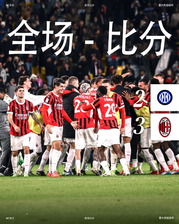 尤文图斯卫冕意大利超级杯再次称雄